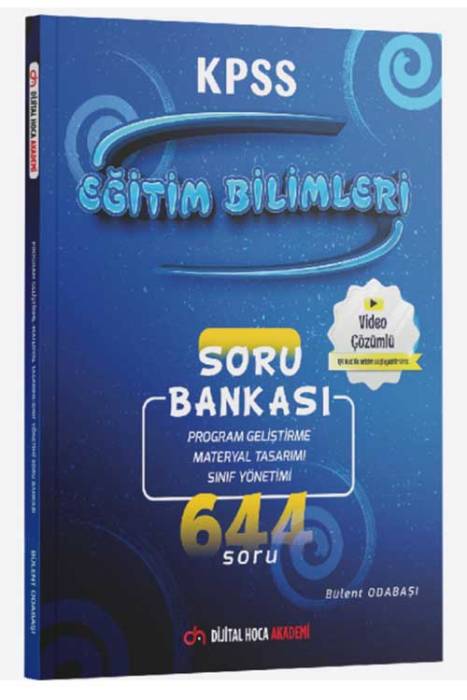 2023 KPSS Eğitim Bilimleri Video Çözümlü Soru Bankası Dijital Hoca Akademi Yayınları