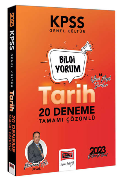 2023 KPSS Genel Kültür Tarih Bilgi Yorum Tamamı Çözümlü 20 Deneme Yargı Yayınları