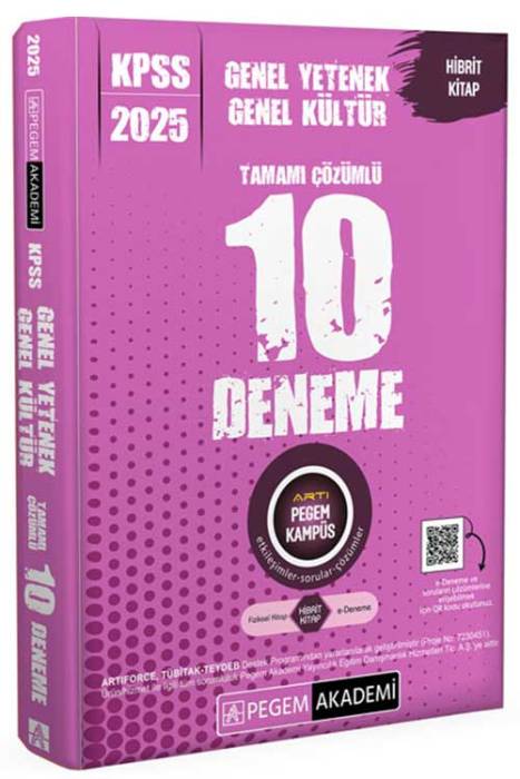 2025 KPSS Genel Yetenek Genel Kültür Tamamı Çözümlü 10 Deneme Pegem Akademi Yayınları