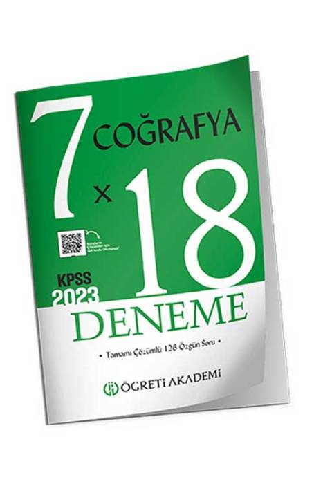 2023 KPSS Genel Yetenek Genel Kültür 7X18 Coğrafya Deneme Öğreti Akademi Yayınları