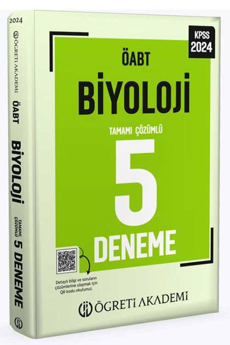 2024 KPSS ÖABT Biyoloji Tamamı Çözümlü 5 Deneme Öğreti Akademi Yayınları