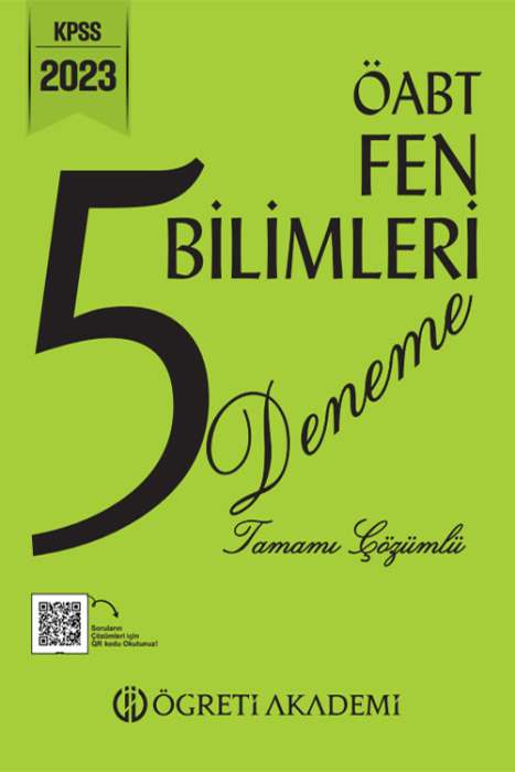 2023 KPSS ÖABT Fen Bilimleri 5 Deneme Öğreti Akademi Yayınları