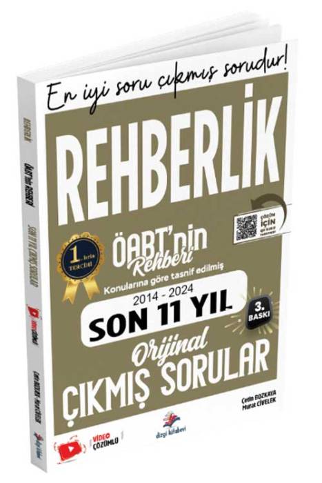 2025 ÖABT Rehberlik Öabt'nin Rehberi Konularına Göre Tasnif Edilmiş Son 11 Yıl Orijinal Video Çözümlü Çıkmış Sınav Soruları Dizgi Yayınları