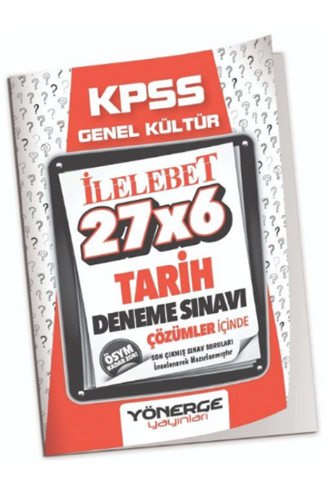 2024 KPSS Tarih 27x6 Deneme Çözümlü Yönerge Yayınları