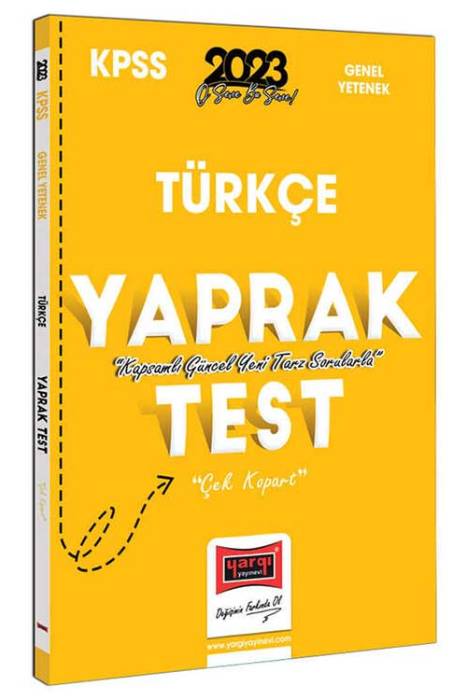 2023 KPSS Türkçe Çek Kopart Yaprak Test Yargı Yayınları