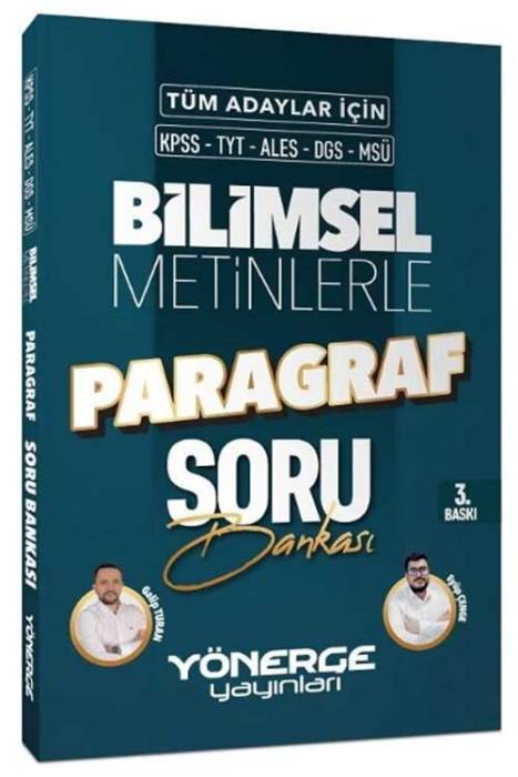 KPSS TYT ALES DGS MSÜ Bilimsel Metinlerle Paragraf Soru Bankası - Galip Turan Yönerge Yayınları