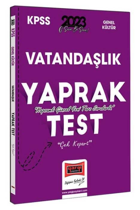 2023 KPSS Vatandaşlık Çek Kopart Yaprak Test Yargı Yayınları