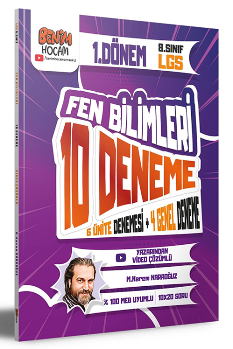 2023 LGS 1. Dönem Fen Bilimleri 10 Deneme Sınavı Benim Hocam Yayınları