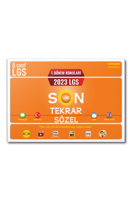 2023 LGS 1. Dönem Sözel Son Tekrar Tonguç Akademi Yayınları