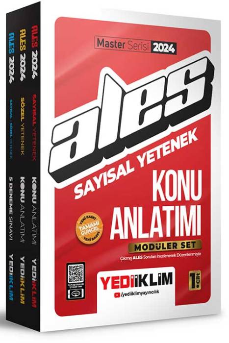 2024 ALES Sayısal Yetenek Konu Anlatımı Modüler Set (3 Cilt) Yediiklim Yayınları