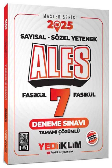 2025 ALES Sayısal Sözel Yetenek Tamamı Çözümlü Fasikül Fasikül 7 Deneme Sınavı Yediiklim Yayınları