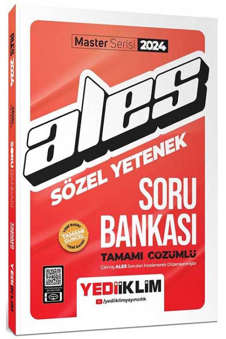 2024 Ales Sözel Yetenek Tamamı Çözümlü Soru Bankası Yediiklim Yayınları