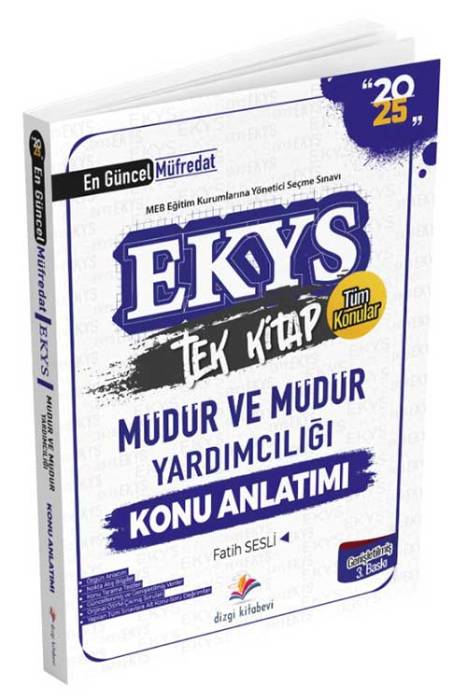 2025 MEB EKYS Müdür ve Müdür Yardımcılığı Konu Anlatımı Dizgi Kitap Yayınları