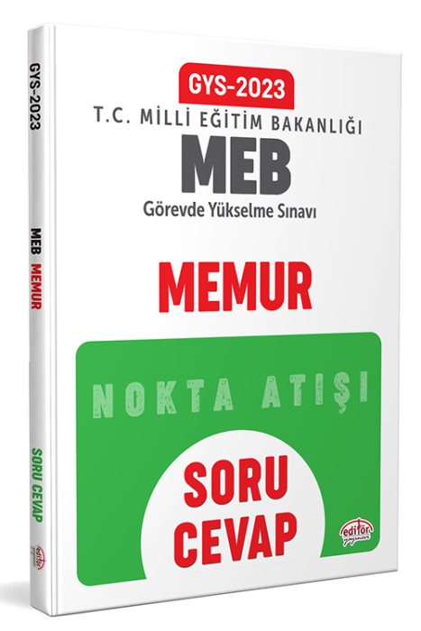 2023 Milli Eğitim Bakanlığı GYS Memur Soru - Cevap Editör Yayınevi