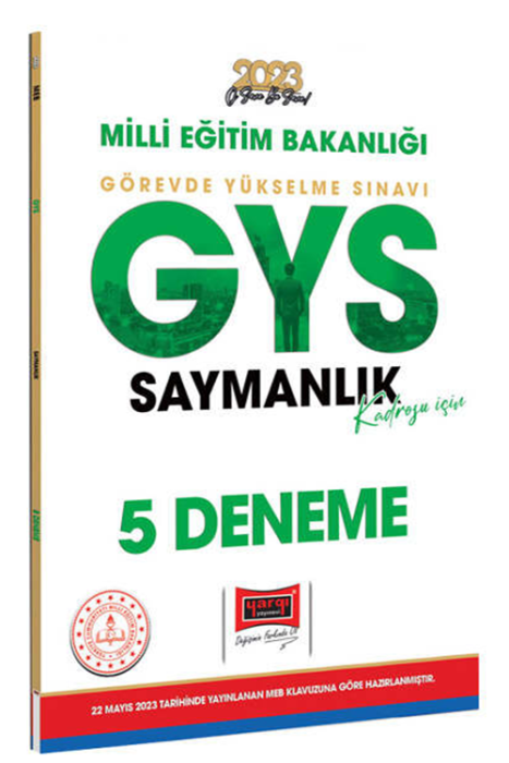 2023 Milli Eğitim Bakanlığı GYS Saymanlık Kadrosu İçin 5 Deneme Yargı Yayınları