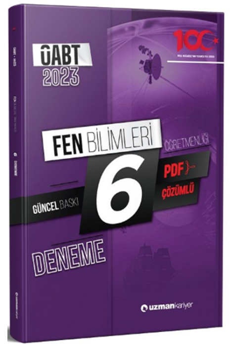 2023 ÖABT Fen Bilimleri Öğretmenliği 6 Deneme PDF Çözümlü Uzman Kariyer Yayınları