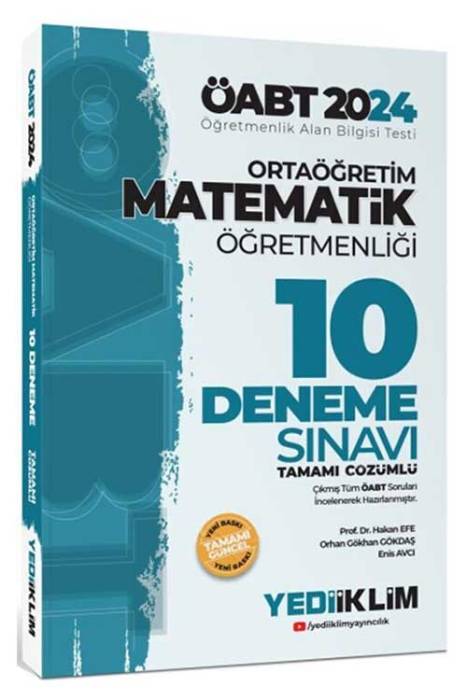 2024 ÖABT Lise Matematik Öğretmenliği Tamamı Çözümlü 10 Deneme Sınavı Yediiklim Yayınları