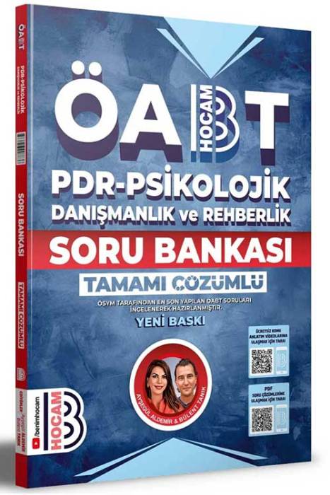 2024 ÖABT PDR - Psikolojik Danışmanlık ve Rehberlik Tamamı Çözümlü Soru Bankası Benim Hocam Yayınları