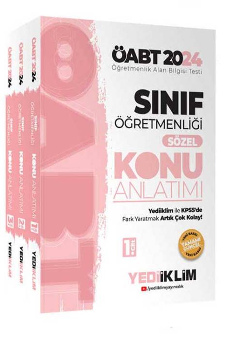 2024 ÖABT Sınıf Öğretmenliği Alan Konu Anlatımı (3 Cilt) Yediiklim Yayınları