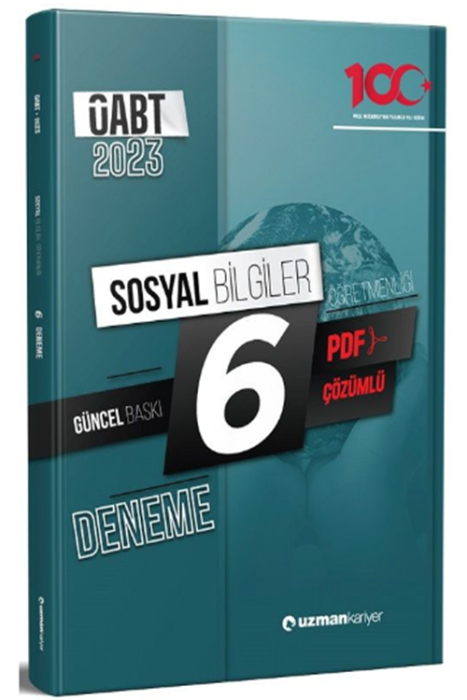 2023 ÖABT Sosyal Bilgiler Öğretmenliği 6 Deneme PDF Çözümlü Uzman Kariyer Yayınları