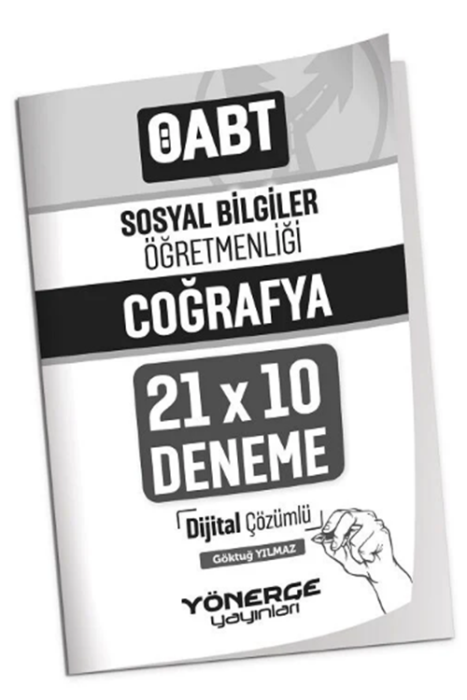 2023 ÖABT Sosyal Bilgiler Öğretmenliği Coğrafya 21x10 Deneme Çözümlü Yönerge Yayınları