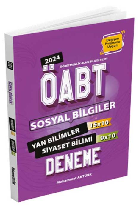 2024 ÖABT Sosyal Bilgiler Öğretmenliği Yan Bilimler, Siyaset Bilimi 20 Deneme Memur Sınav