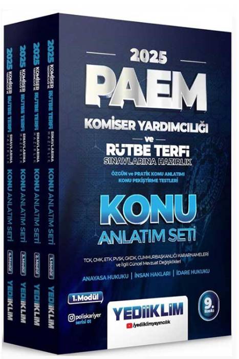 2025 PAEM ve Rütbe Terfi Sınavlarına Hazırlık Konu Anlatımlı Modüler Set Yediiklim Yayınları