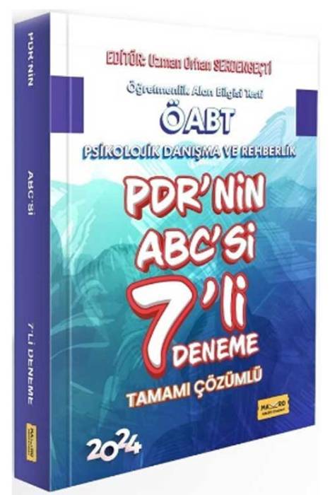 2024 PDR'Nin ABC'Si ÖABT Psikolojisik Danışma ve Rehberlik Dijital Çözümlü 7 Deneme Makro Yayıncılık