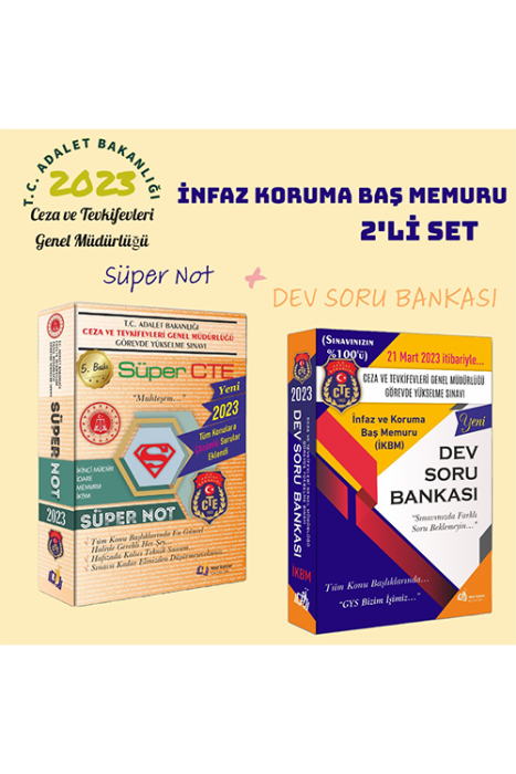 2023 T.C. Adalet Bakanlığı Ceza ve Tevkifevleri Genel Müdürlüğü Görevde Yükselme Sınavı İKBM 2'Lİ SET Next Kariyer Yayınları