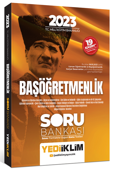 2023 T.C. Millî Eğitim Bakanlığı Başöğretmenlik Soru Bankası Yediiklim Yayınları