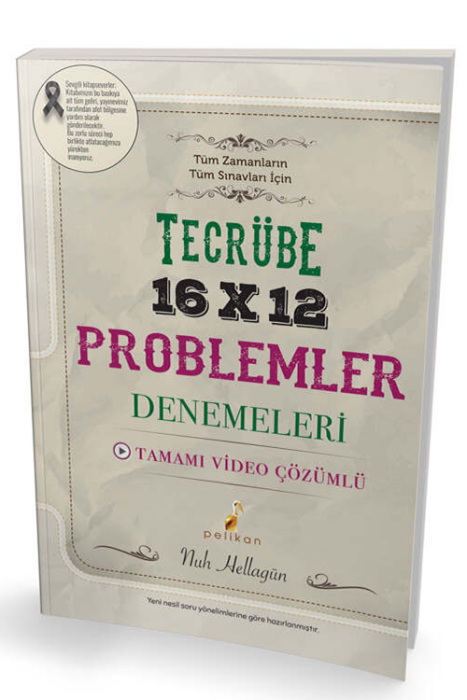 2023 Tüm Sınavlar İçin Tecrübe 16x12 Problemler Denemeleri Pelikan Yayınevi