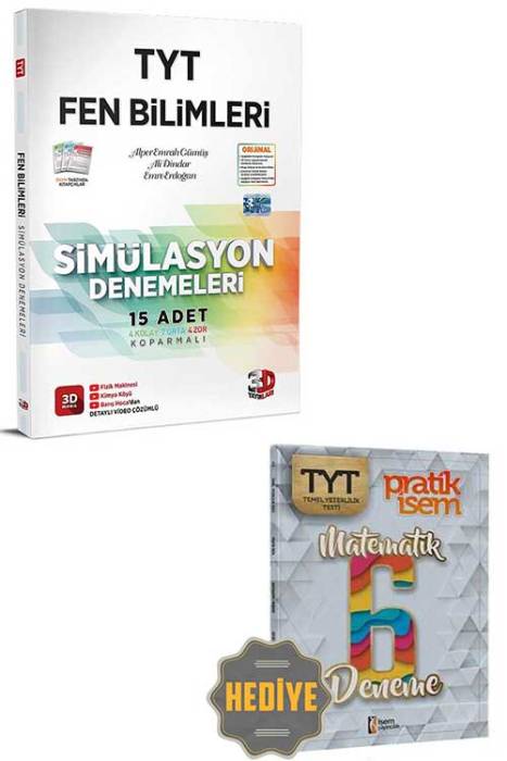 TYT 3D Yayınları TYT Fen Bilimleri Simülasyon Denemeleri 3D Yayınları Hediyeli