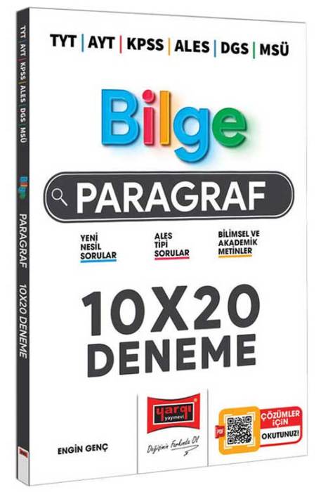 2023 TYT AYT KPSS ALES DGS MSÜ Bilge Paragraf 10x20 Deneme Sınavı Yargı Yayınları