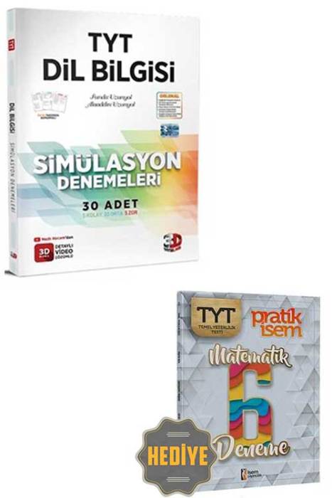 TYT Dil Bilgisi Simülasyon Denemeleri Detaylı Video Çözümlü 3D Yayınları Hediyeli