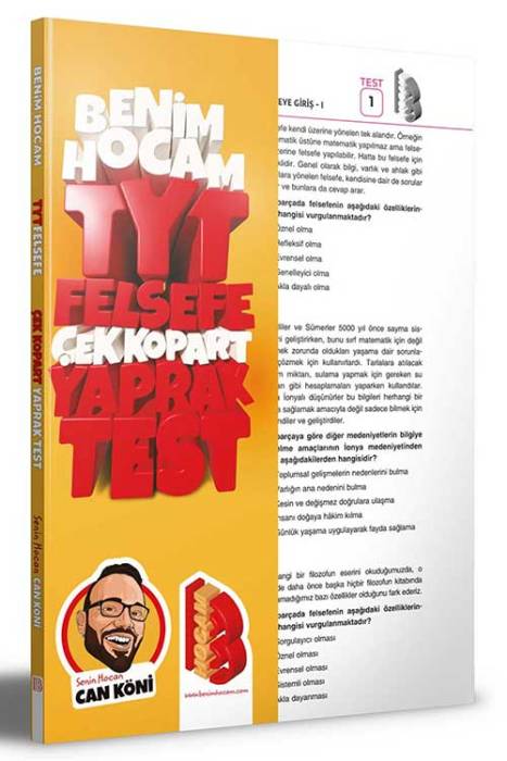 2023 TYT Felsefe Çek Kopar Yaprak Test Benim Hocam Yayınları