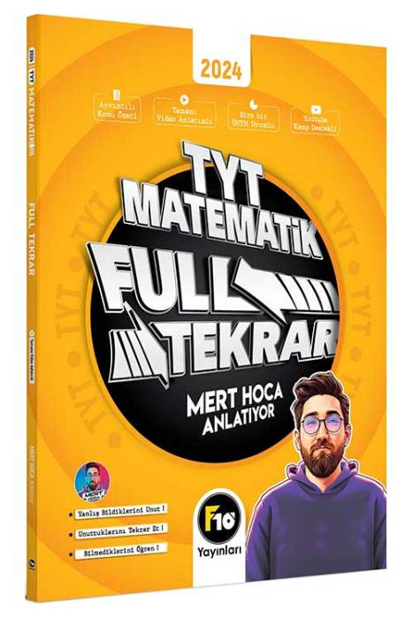 TYT Matematik Full Tekrar Video Ders Kitabı F10 Yayınları