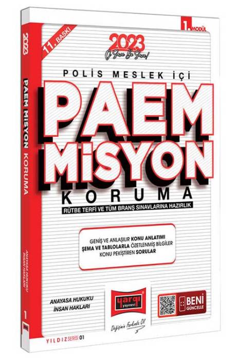 2023 Yıldız Serisi PAEM Misyon Koruma Rütbe Terfi ve Tüm Branş Sınavlarına Hazırlık Anayasa Hukuku İnsan Hakları Konu Anlatımı (Modül 1) Yargı Yayınları