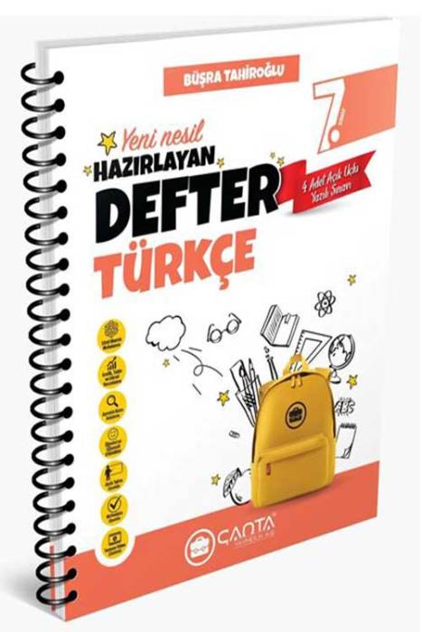 2024 7. Sınıf Türkçe Okula Yardımcı Hazırlayan Defter Çanta Yayınları