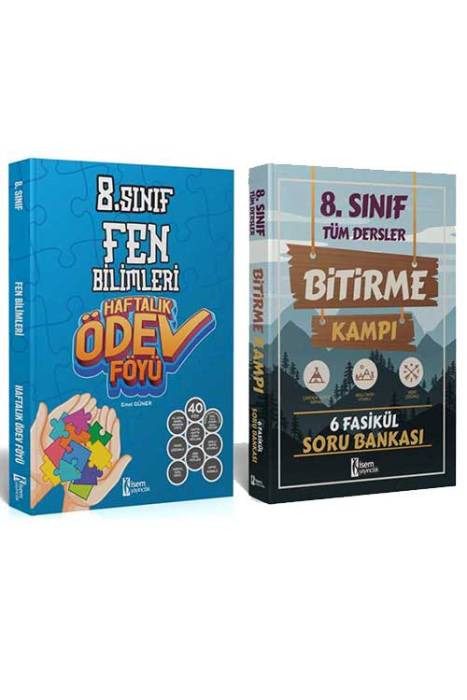 2024 8. Sınıf Fen Bilimleri Haftalık Ödev Föyü - Bitirme Kampı Soru Bankası Seti İsem Yayıncılık