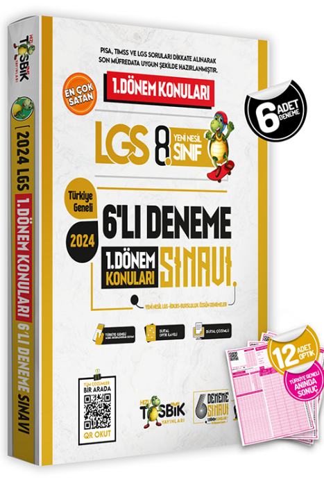 2024 8.Sınıf Hızlı Tosbik YENİ SİSTEM LGS 1.Dönem Konuları 6lı Çözümlü Türkiye Geneli Deneme Sınavı İnformal Yayınları