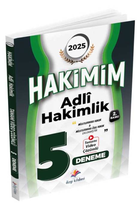 2025 Adli Hakimlik Hakimim 5 Deneme Çözümlü Dizgi Kitap Yayınları