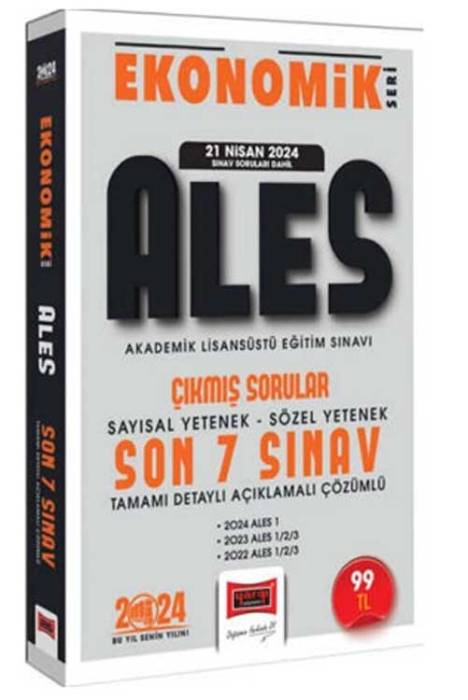 2024 ALES Ekonomik Seri Çıkmış Sorular Tamamı Çözümlü Son 7 Sınav Yargı Yayınları