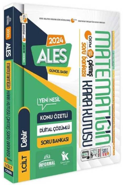 2024 ALES Matematiğin Kara Kutusu 1. Cilt Cebir Çıkmış Sorular Soru Bankası İnformal Yayınları