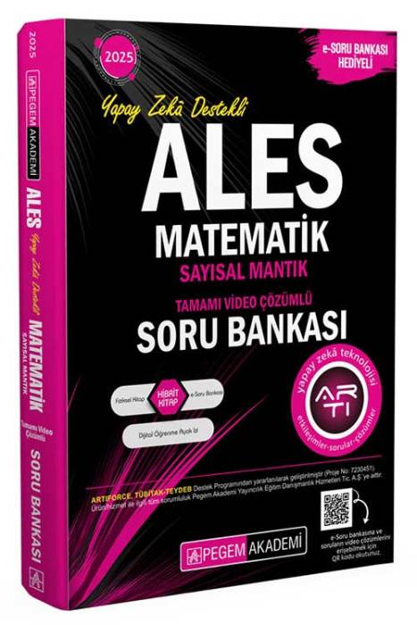 2025 ALES Matematik Sayısal Mantık Tamamı Video Çözümlü Soru Bankası Pegem Akademi Yayınları