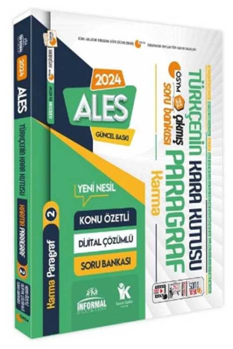 2024 ALES Türkçenin Kara Kutusu Paragraf-2 Karma Çıkmış Sorular Soru Bankası İnformal Yayınları