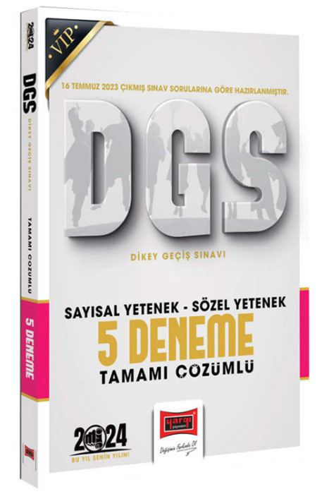 2024 DGS Sözel Sayısal Bölüm Tamamı Çözümlü 5 Deneme Yargı Yayınları