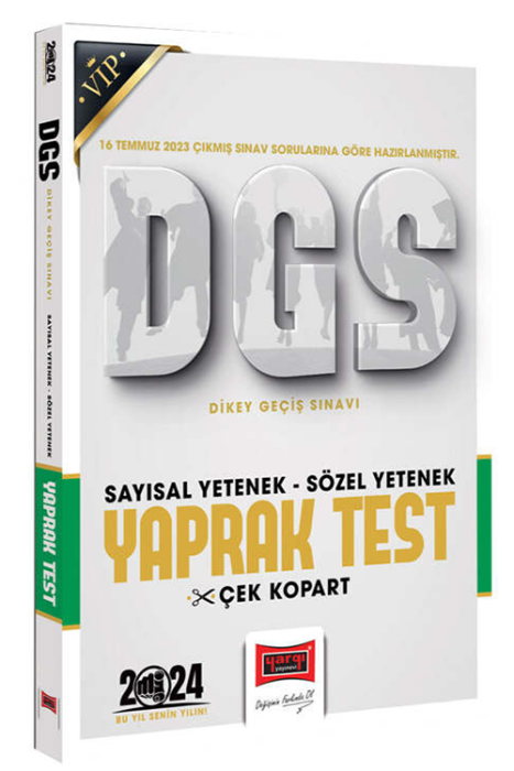 2024 DGS Sözel Sayısal Bölüm Yaprak Test Yargı Yayınları