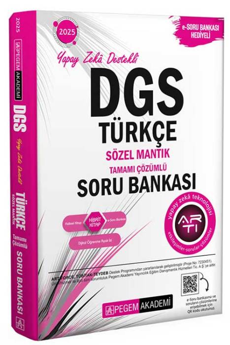 2025 DGS Türkçe Sözel Mantık Tamamı Çözümlü Soru Bankası Pegem Akademi Yayınları