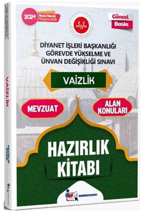 2024 Diyanet İşleri Başkanlığı GYS ve UDS Vaizlik Hazırlık Kitabı Memur Sınav Yayınları