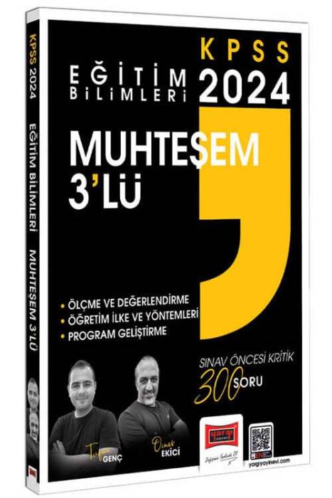 2024 Eğitim Bilimleri Muhteşem 3lü Ölçme ve Değerlendirme - Öğretim İlke ve Yöntemleri - Program Geliştirme Çözümlü Soru Bankası Yargı Yayınları